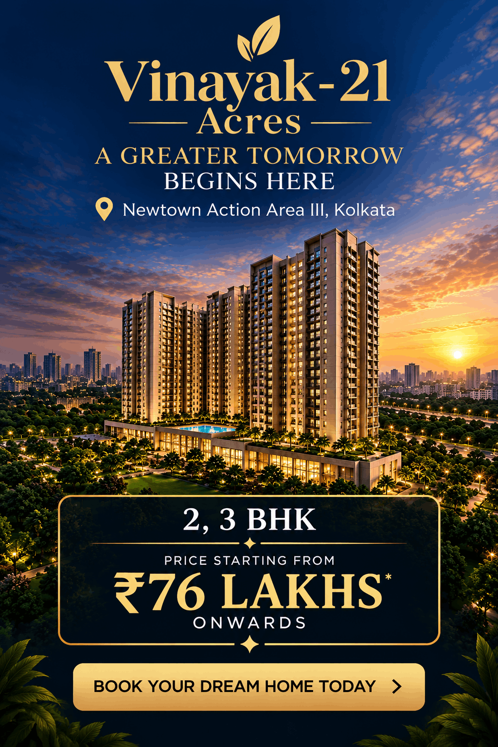 Vinayak 21 Acres Mobile Banner